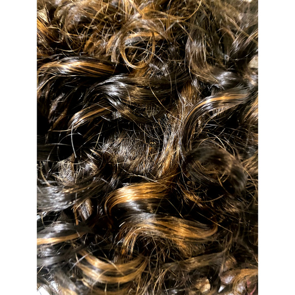 Soft Curls Wig Synthetic Hair Dark Brown Black Copper Women Teens Avg Size NWT - Picture 2 of 12